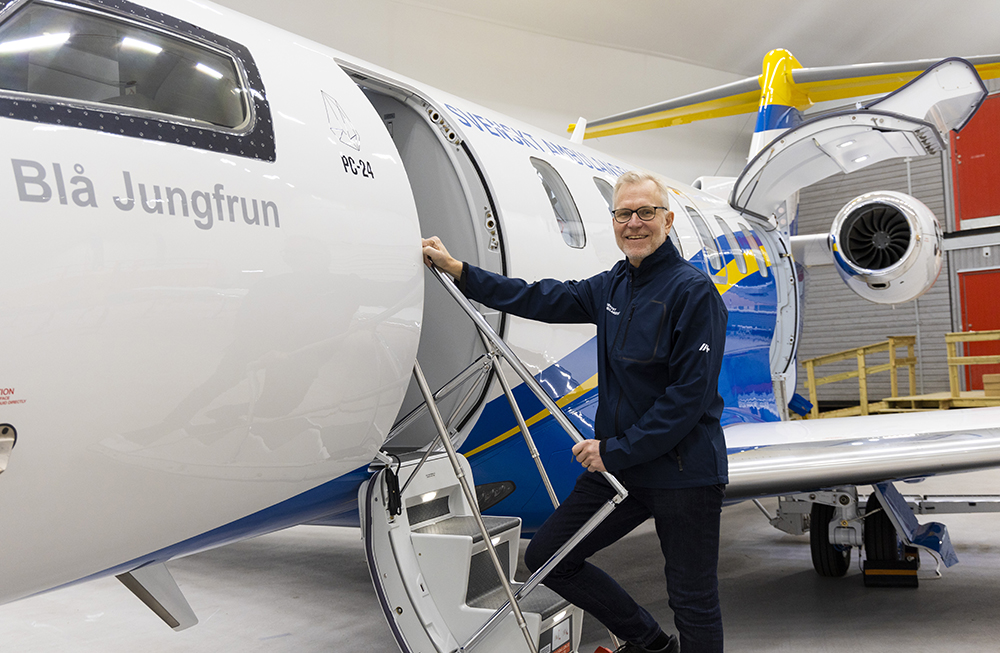 Per-Olof Ortgren, vårdenhetschef för Svenskt Ambulansflyg vid SU.