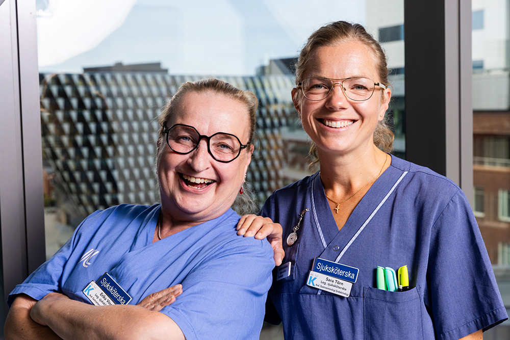 Erika Ving och Sara Törn, specialistsjuksköterskor. Foto: Gonzalo Irigoyen