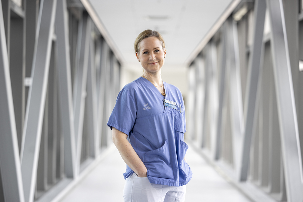 Lisette Sköldenberg, omvårdnadschef på IMA vid Karolinska universitetssjukhuset i Solna. Foto: Fredrik Hjerling
