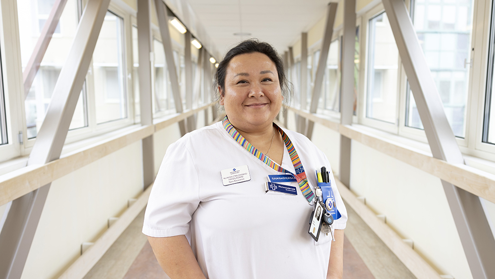 Sara Bäckström, specialistsjuksköterska på ortogeriatriska avdelningen 30B på Akademiska sjukhuset. Foto: Mikael Wallerstedt